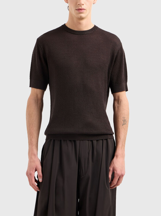 Blouse with short sleeves - 1