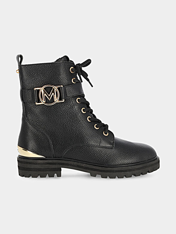 KYANA black leather ankle boots - 1