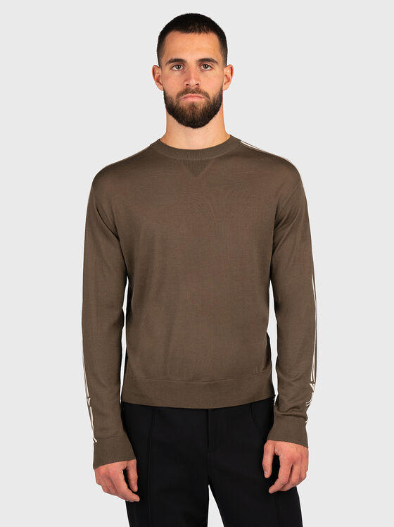 Wool crew neck sweater - 1
