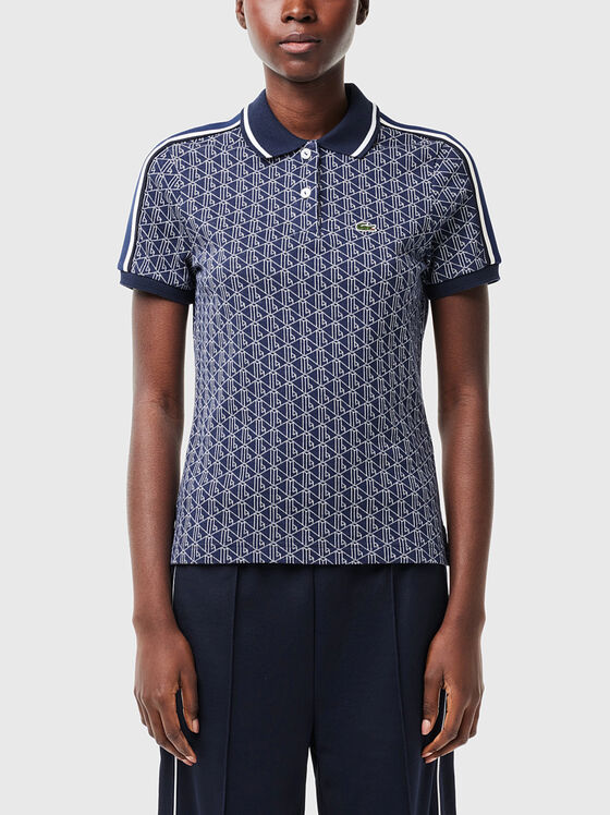 Monogram print polo shirt  - 1