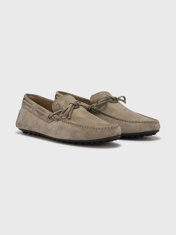 CITY GOMMINO suede loafers in beige  - 2