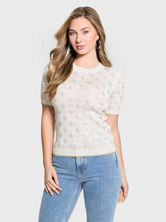 ROSIE blouse with perforations and logo  - 1