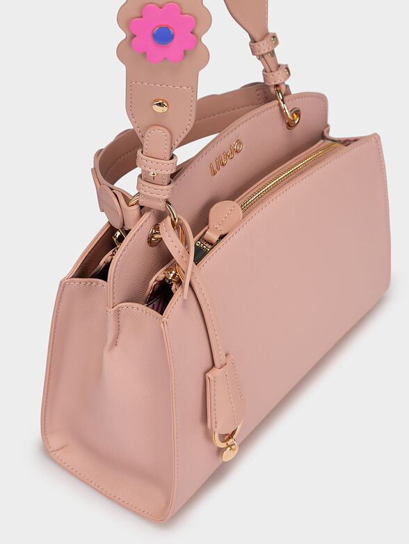 BOSTON beige bag with logo accent - 6