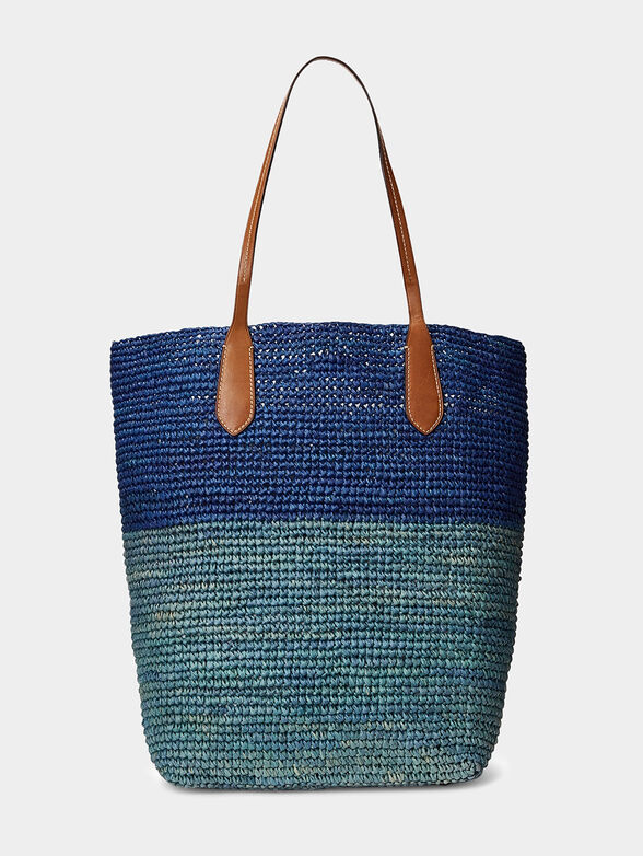 Tote bag with raffia texture and logo detail - 2