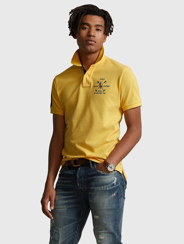 Yellow Polo-shirt with embroidery - 1