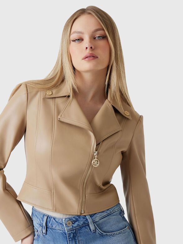 Short jacket with accent zipper - 4
