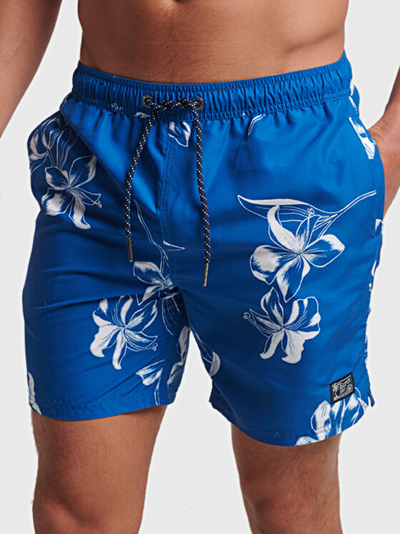 Pantaloni scurți de plajă cu imprimeu VINTAGE HAWAIIAN - 1