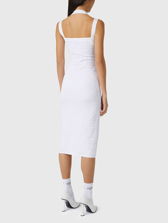 Knitted midi dress with logo accent - 2