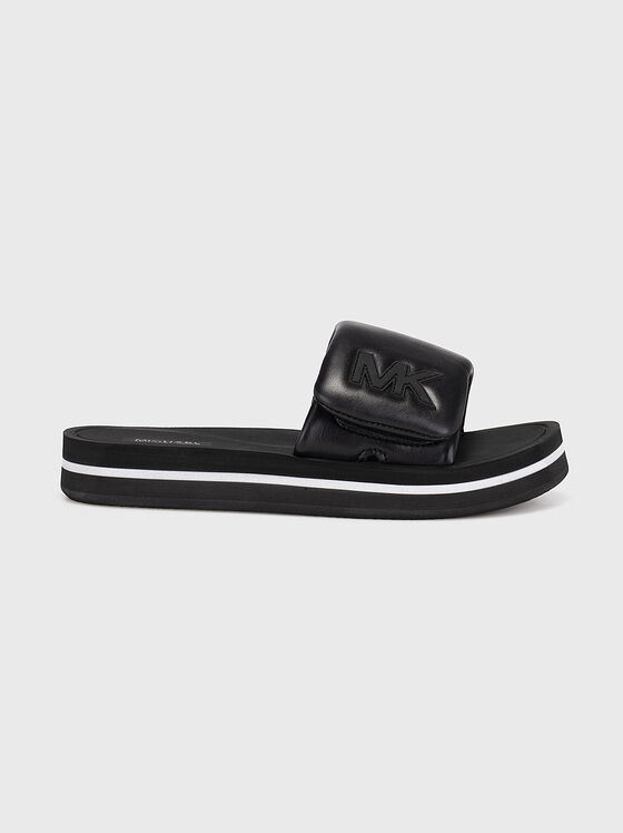 Black platform beach shoes - 1