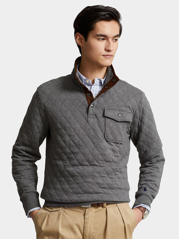 Sweater with quilted effect - 1