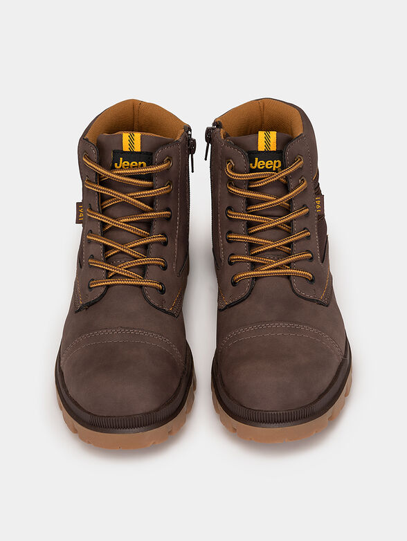 COMBAT HI ankle boots with logo lettering - 6