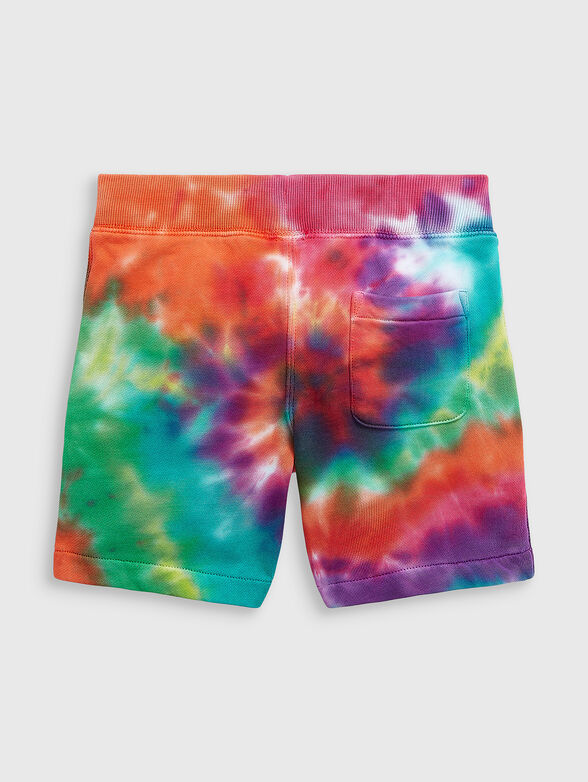 ATHLETIC cotton shorts with tie-dye print - 2