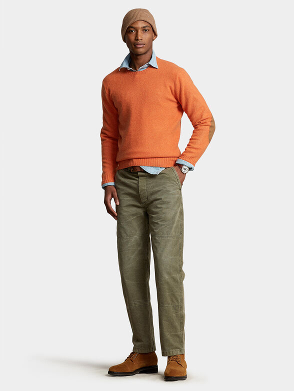 Orange wool blend sweater - 4