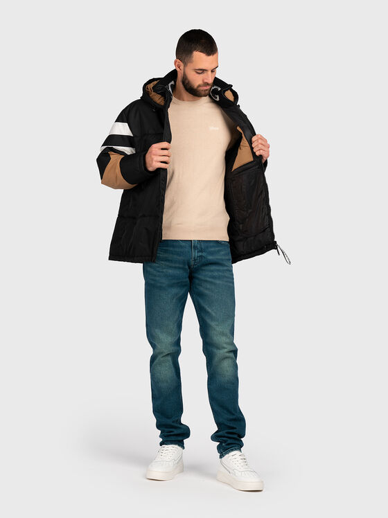 Puffer jacket with contrast details - 1