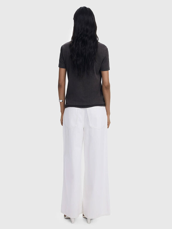 Cotton T-shirt with embroidery - 3