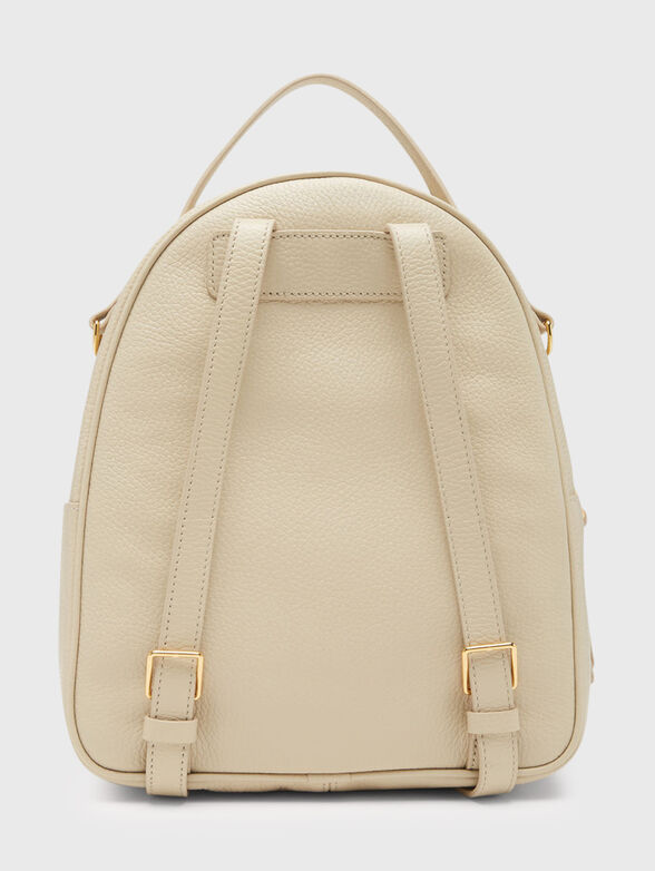 LEA leather backpack in light beige color - 2