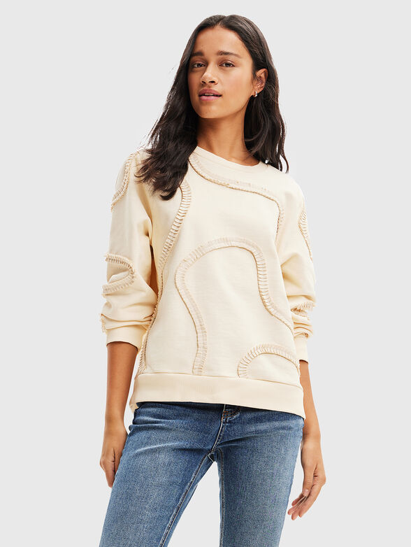 Sweatshirt with pleated details - 1