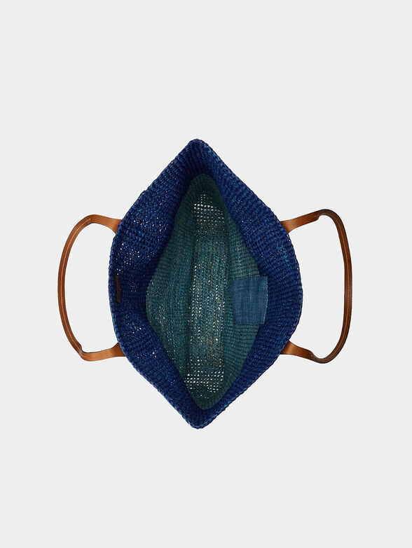 Tote bag with raffia texture and logo detail - 4