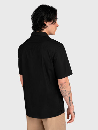 Black shirt with accent pocket - 3