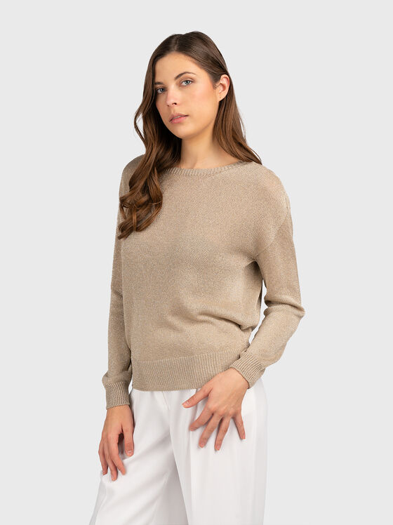 Sweater with bare back - 1