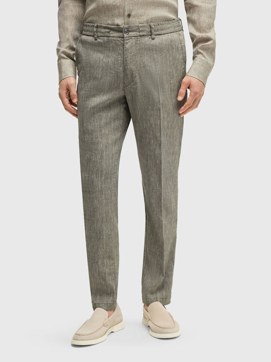 Pantaloni din in C-KANE-RDS - 1