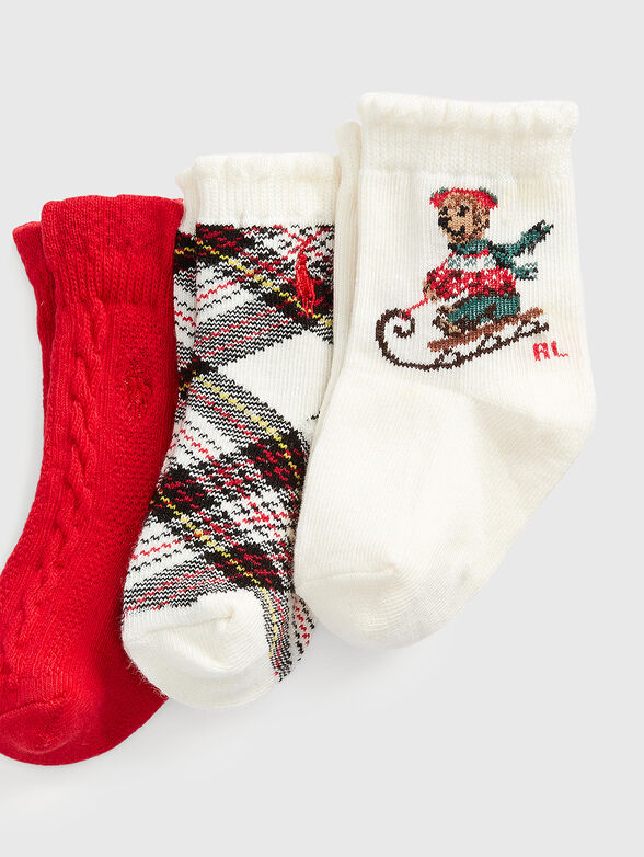Multicoloured set of three pairs of socks - 2