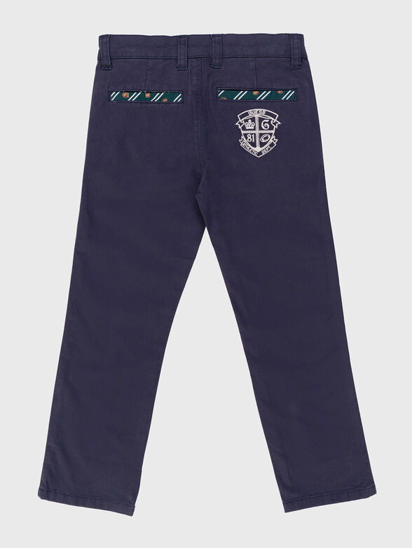 Dark blue chino pants - 2