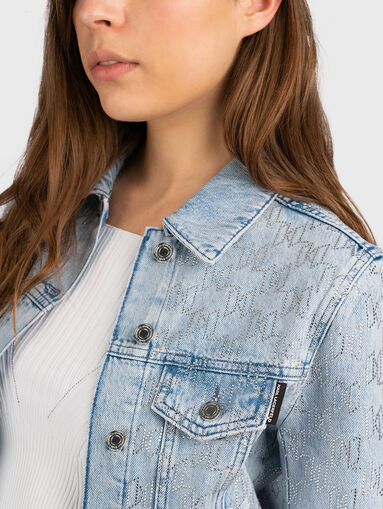 Denim jacket with rhinestones - 5