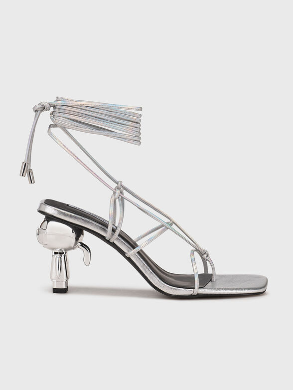 IKON HEEL gold sandals with accent heel  - 1