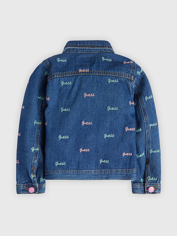 Denim jacket with logo embroidery - 2