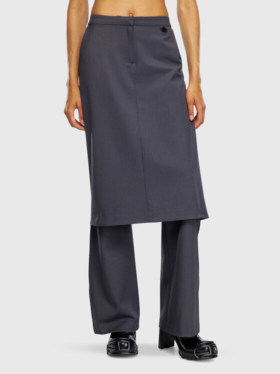 Fustă-pantalon din amestec de lână P-EARL  - 1