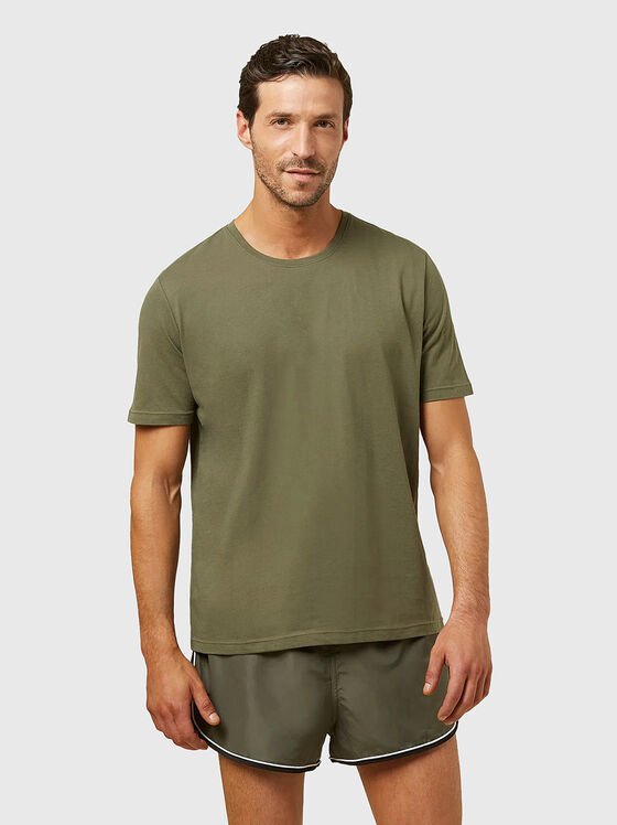 EASY LIVING cotton T-shirt in dark blue - 1
