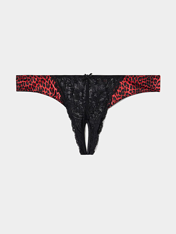 PRIVE' - ANIMAL FLAVOR brazilian briefs with lace - 4