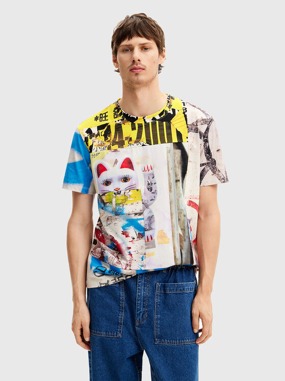Tricou ASAF cu imprimeu multicolor  - 1