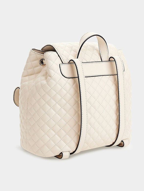 ADAM FLAP black backpack with quilted effect  - 3