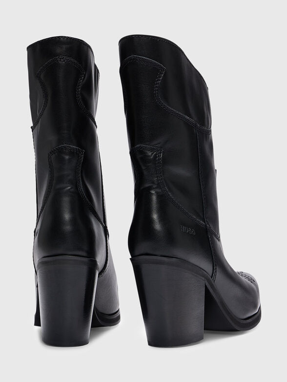 MILEY black heeled boots - 5
