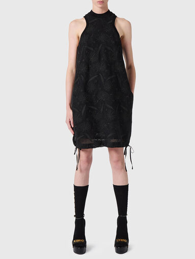 Black sleeveless lace dress - 5