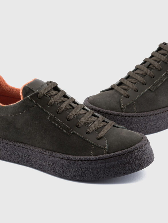 Black suede sneakers - 4