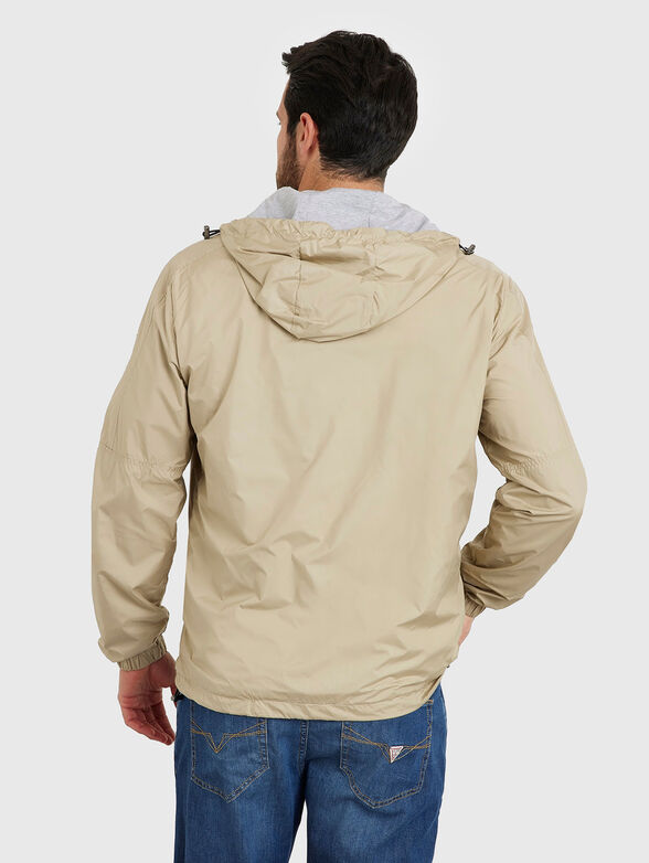 Windbreaker hoodie in beige - 3