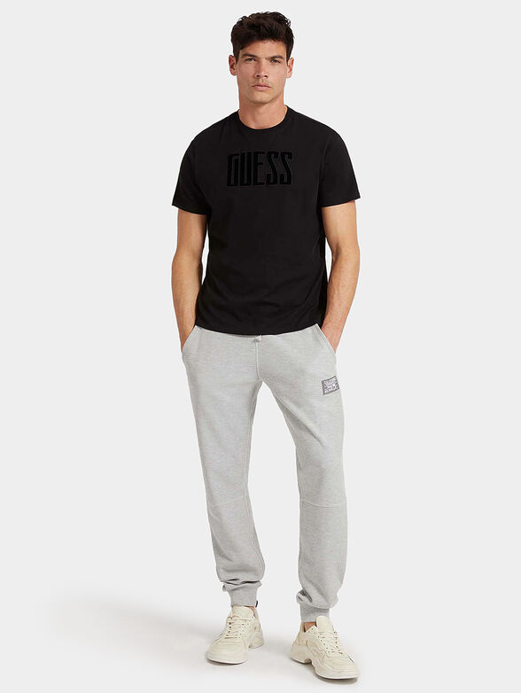 T-shirt with velvet logo inscription - 2