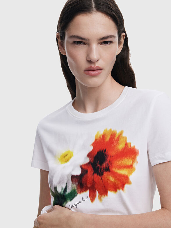CLAVEL cotton T-shirt with print - 4
