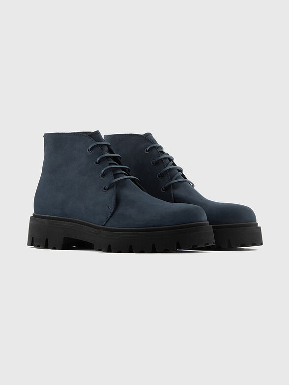 Leather ankle boots with laces - 2