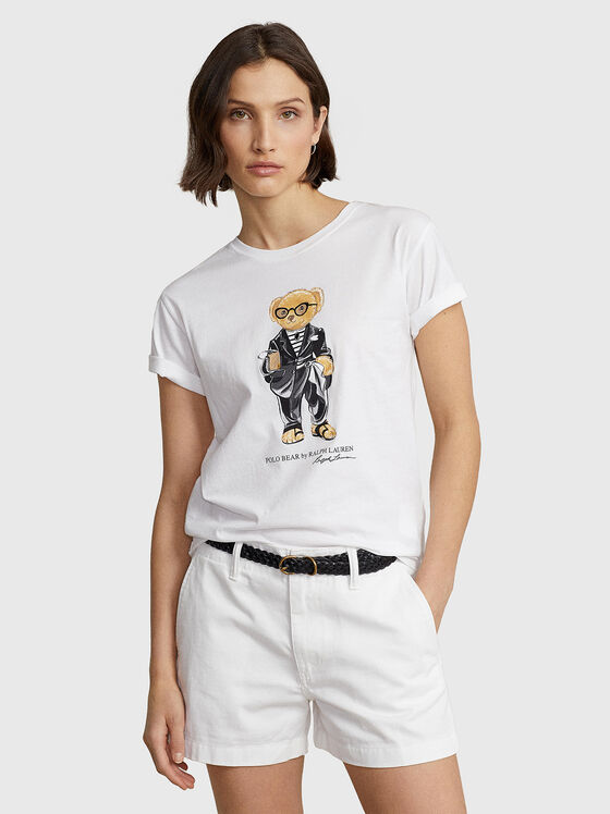 Cotton T-shirt with Polo Bear print - 1