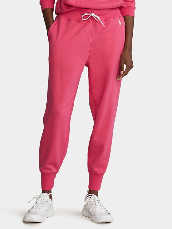 Pantaloni sport de culoare roz - 1