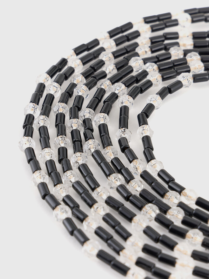Black and white bead necklace - 3