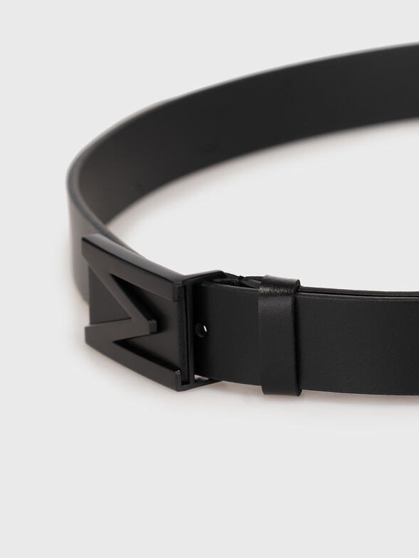 Black leather belt - 2