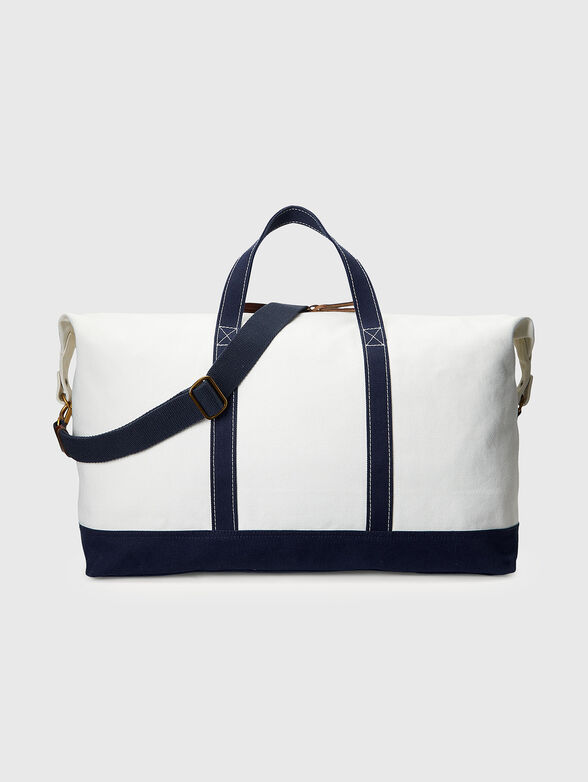 Bag with contrasting handles and logo embroidery - 2