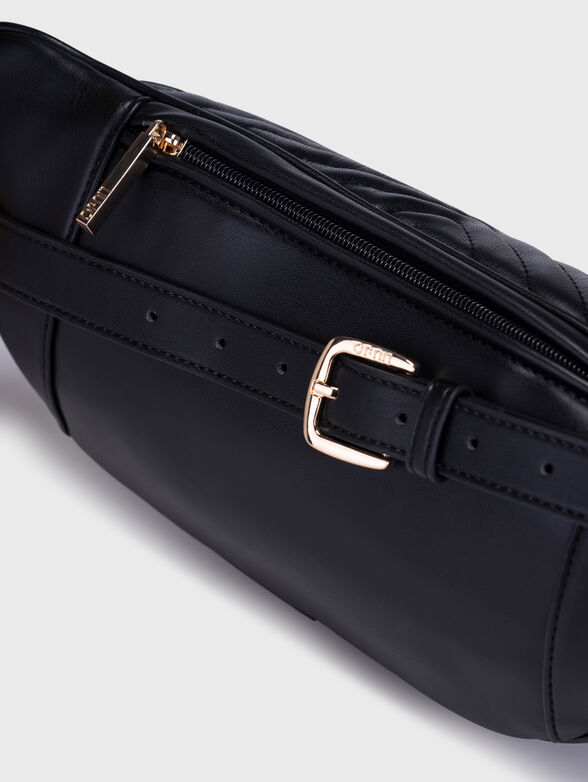 Black eco leather waist bag - 3
