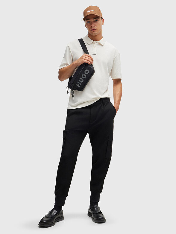 Black polo shirt with logo detail - 2