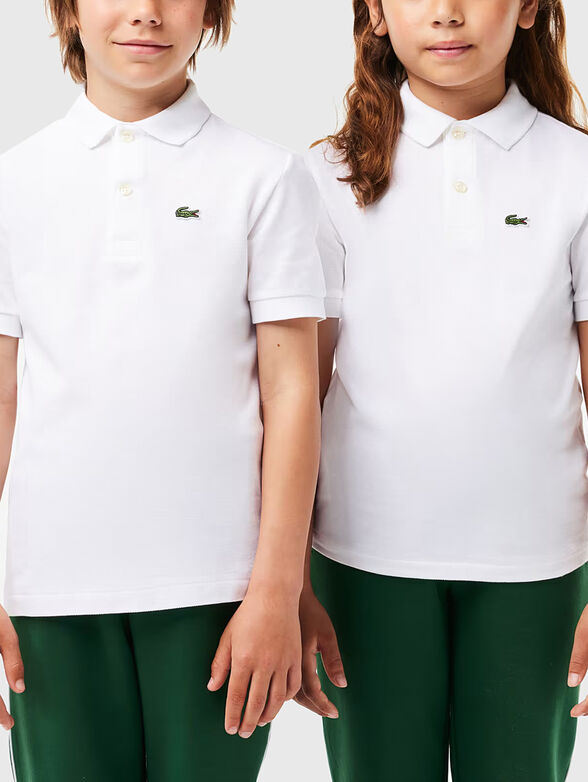 Cotton polo shirt with logo  - 1